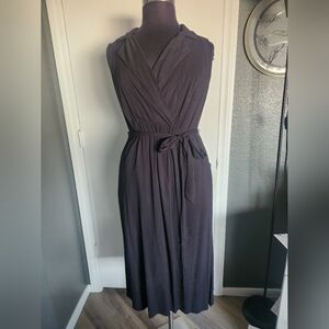 Torrid Midi Rayon Slub Sleeveless Shirt Dress